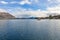 Boat in Wanaka Lake in Southern Lakes, New Zealand