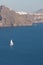 Boat on water, Santorini, Greece