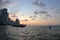 Boat In Water At Tsim Sha Tsui Star Ferry Pier Against Sunset Sky 18 Dept 2011