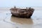 Boat wreck on the beach