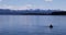 Boat in Yellowstone Lake