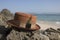 boater hat with beach view