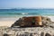 boater hat with beach view