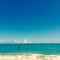 Boater off beach in Maui, Hawaii