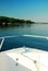 A boaterâ€™s view of a pristine lake