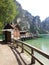 Boathouse in Braies lake