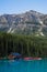 Boathouse and canoes, Banff National Park