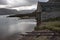 Boathouse at Loch Muick. Cairngorms National Park, Scotland, UK.