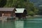 Boathouses, bank of Wolfgangsee, Austria