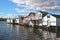 Boathouses on Canandaigua Lake, New York