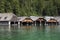 Boathouses at the Koenigssee lake close to Berchtesgaden, German