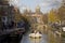 Boating in Autumn in Amsterdam, Holland