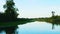 Boating on the beautiful Mississippi River in Bemidji Minnesota near the headwaters where it still flows north.