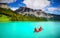 Boating, Emerald Lake, British Columbia