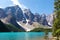 Boating at moraine lake