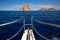 Boating sailing in Ibiza near es Vedra island