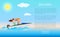Boating Web Poster Activity in Summer, Girls Fun