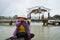 Boatman with Conical hats in Vietnam