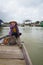 Boatman with Conical hats in Vietnam