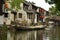 Boatman on Grand Canal at Zhouzhuang, China