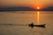 Boatman at Sunset