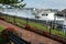 Boaton canal from park pathway