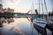 Boats along the Intracoastal Waterway in Chesapeake, Viriginia