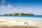 Boats anchored at Caribbean sea