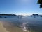 Boats anchored in the clear, placid waters of BÃºzios Bay