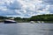 Boats Anchored in a Tidal River on a Spring Day