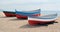 Boats on Badalona beach Barcelona