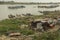 Boats at the bank of Mekong river