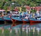 Boats on the Batang Arau River in Padang, West Sumatra