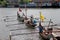 Boats on the Batang Arau River in Padang, West Sumatra