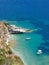 Boats at bay on Corfu island
