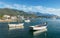 Boats in Bay of Kotor. Montenegro