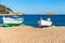 Boats on a beach, Tossa de Mar, Costa Brava, Cataloni