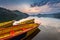 Boats at Begnas lake