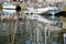 Boats and big reflections in the sea of Honfleur i