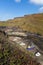 Boats in Boscastle harbour Cornwall England UK