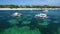 Boats in Bounty Beach and Malapascua Island Seashore in Cebu, Philippines. Sulu Sea and Beautiful Seascape in Background II