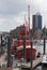 Boats and buildings at the harbor of Hafencity quarter in Hamburg, Germany