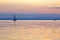 Boats on a calm lake