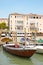 Boats on a canal in the ci