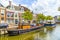 Boats in a canal in Harlingen