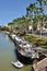 Boats on canal at Narbonne in France