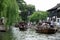 Boats on canal in Zhujiajiao