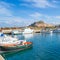 Boats in Castelsardo harbor