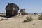 Boats cemetary in Aral Sea area