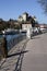 Boats, city and castle of Annecy